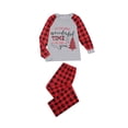 thumbnail image 3 of Honganda Parent-Child Xmas Nightclothes Letters Print Tops Red Plaid Trousers, 3 of 9
