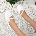 thumbnail image 4 of Mepaouo Girls Mary Jane Dress Shoes White Wedding Party Ballerina Flats Pearl Bow Ballet Flower Shoes, 4 of 8