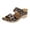 Black, variant on Arch Support Sandals for Women Leopard Print Open Toe Vintage Platform Wedge Sandals Comfort Walking Slides