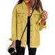 thumbnail image 1 of Blusa de manga larga con cuello vuelto, bolsillos y botones, estilo cárdigan, de poliéster, de color liso, a la moda, para mujer, 1 of 6