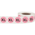 thumbnail image 2 of Pink Circle Extra Large XL Clothing Size Stickers, 3/4 Inch Round, 500 Labels on a Roll, 2 of 2