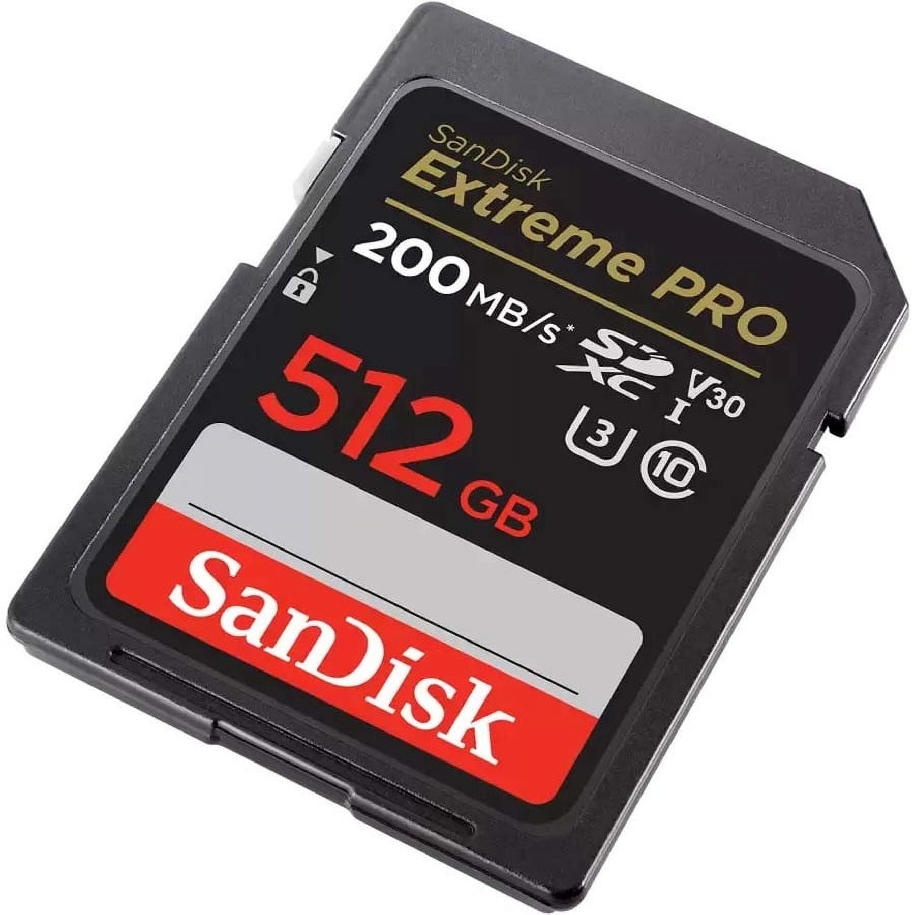 SanDisk Extreme PRO 512 GB Class 3/UHS-I (U3) V30 SDXC - Walmart.com