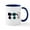 White/Navy Inside, variant on CafePress - Snoopy Silhouette Mug - 11 oz Ceramic Mug - Novelty Coffee Tea Cup