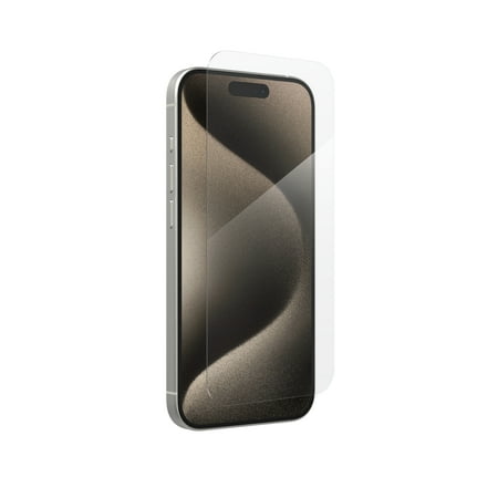 ZAGG InvisibleShield – Apple iPhone 15 Pro Glass Shield Clear Screen Protector, Easy Installation with Precise Install Tray, 3x Stronger Glass, Impact & Scratch Protection