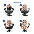 thumbnail image 4 of Abstract Office Chair Slipcover, Diagonal Design Striped Vintage Summer Inspired Tones on a Plain Background, Protective Stretch Decorative Fabric Cover, Standard Size, Multicolor, by Ambesonne, 4 of 5