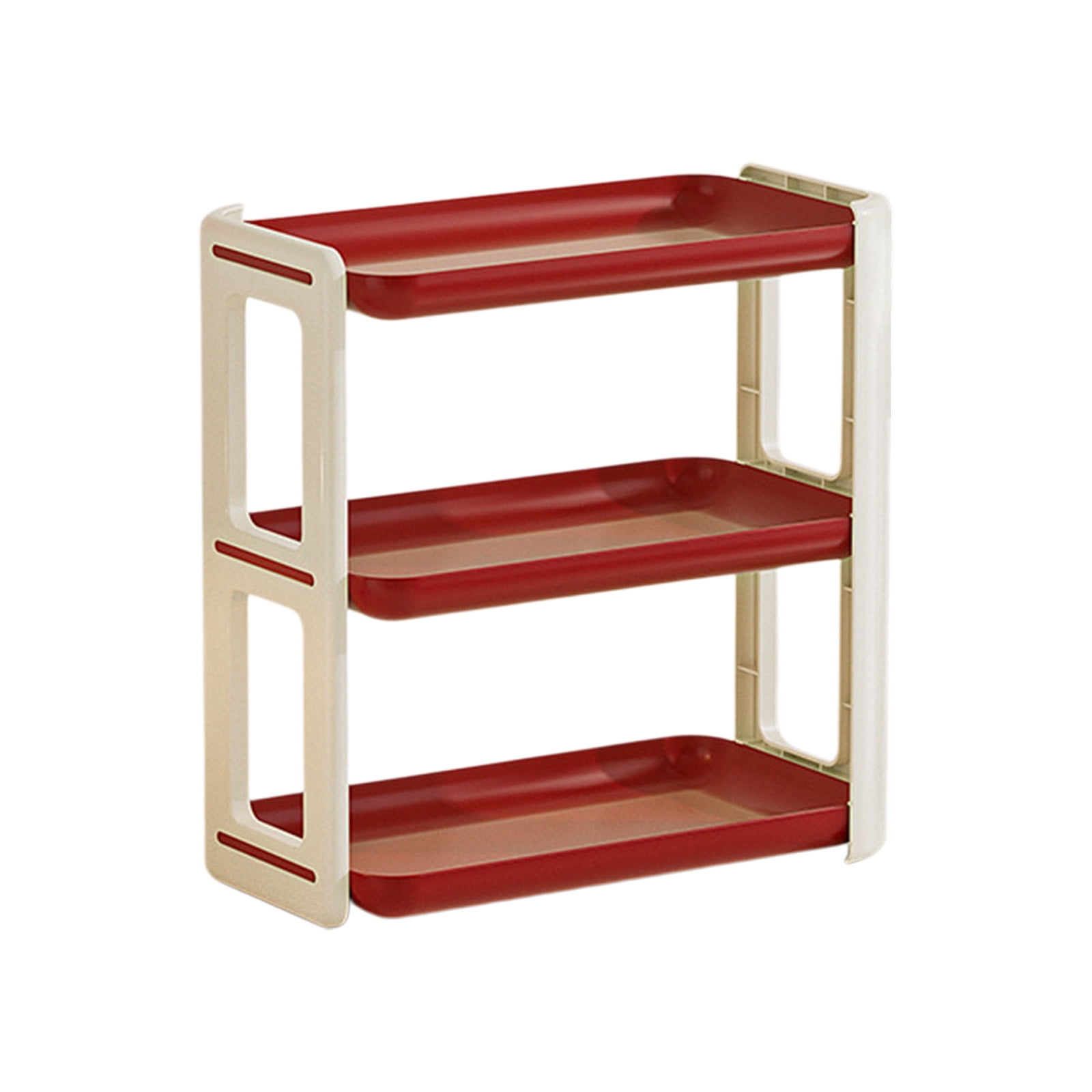 Three Tier Desk Organizer, 3 Layer Mail and Paper Rack Holder, Adjustable Countertop Storage Shelf for Kitchen Spice, Bathroom, Office Supplies