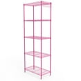 thumbnail image 4 of Ktaxon 5 Tier Layer 59"x21"x11.5" Storage Rack, Wire Shelving Adjustable Steel Storage Rack Organizer Kitchen, Barbie Pink, 4 of 9