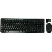 Logitech MK270 Wireless Combo K270 Full Size Keyboard & M185 PC Optical Compact Mouse with USB 2.4Ghz Wireless Receiver - 920-008971 - Black - Ships in Brown Box
