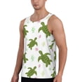 thumbnail image 2 of Fotbe Cute Turtle Pattern Men's Quick Dry Workout Tank Top Gym Muscle Tee Fitness Bodybuilding Sleeveless T Shirt Breathable Workout Shirt-Small, 2 of 9