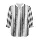 thumbnail image 5 of Camisas de Cuello de Tripulación de Manga Larga para Hombres 3/4 Cuarto de Manga con Cuello en V Botón Arriba Cardigan Top para la Moda Casual de Verano, 5 of 5