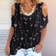 thumbnail image 2 of Elegante mujer cuello redondo impresión manga corta camiseta blusa Tops sudadera OAVQHLG3B Store lin121212, 2 of 5