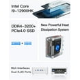 thumbnail image 2 of MINISFORUM Venus Series NAB9 Mini PC, 12th Gen Core i9-12900HK Processor 32GB RAM 1TB SSD, 2 of 8