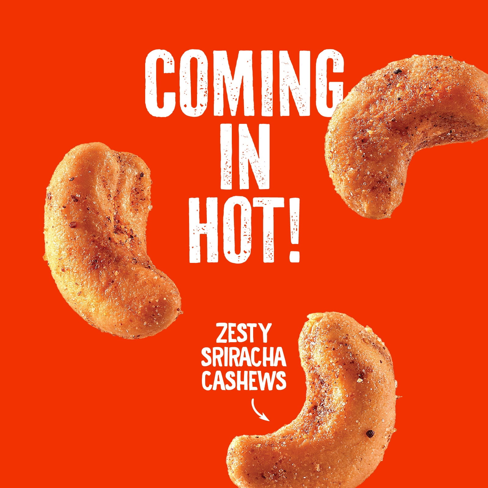 Emerald Nuts Sriracha Cashews, 5 oz Resealable Bag (Pack of 4)