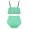 thumbnail image 6 of Tankini Bathing Suits for Women Ruffle Tank Top Polka Dots Modest Slimming Bodycon Swimwear High Waisted Bikinis, 6 of 6