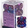 thumbnail image 3 of Chessex Dice d6 Sets: Gemini Blue & Purple with Gold - 16mm Six Sided Die (12) Block of Dice, 3 of 3