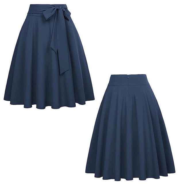 FcBaudy Jupes pour Femmes, Robes Midi pour Femmes, Robes d'Été pour Femmes Robe Vintage pour Femmes Couleur Taille Haute Dentelle Robe Mi-Longue Évasée Robe Mi-Longue Femmes Robe