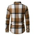 thumbnail image 4 of ZUKMRJPC Men's Fall Plaid Button Down Shirt Long Sleeves Casual Classic Work Shirts Lightweight Soft Comfy Shirts Jackets, 4 of 7