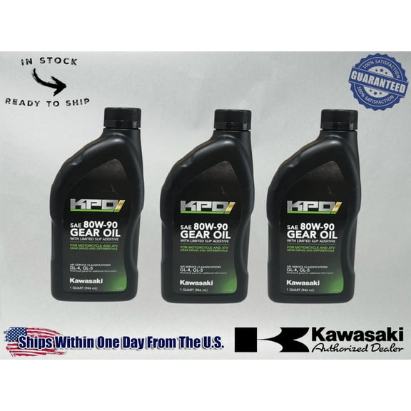 Kawasaki OEM KPO Gear Oil Sae 80w-90 - K63G-104-01Q - Supersedes K6103G-103-01Q - 3 Pack