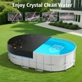 thumbnail image 4 of SHELTUSE Oval Pool Cover, 7X13 Ft Oxford Oval Pool Solar Cover Above Oval with Steel Rope Inflatable Pools Cover for Swimming Pool, Black, 4 of 8