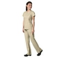 thumbnail image 1 of Maevn Eon Women's V-Neck Pocket Top & Full Elastic Zipper Pocket Cargo Pant Scrub Set, 1 of 5