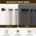 thumbnail image 4 of Jolicasa 1" Diameter Wrap Around Curtain Rods,Heavy Duty Adjustable Blackout Curtain Rod for Windows 72 to 144 inch,Wall Mounted,Black, 4 of 9