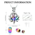 thumbnail image 2 of Lotus Flower Urn Necklace for Women Men Ashes Stainless Steel Cremation Jewelry Memorial Keepsake Gifts for Ash Holder, 2 of 7