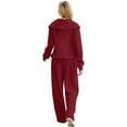 thumbnail image 4 of Lounge Sets For Women 2023 Oversized Half Zip Sweatshirt And Wide Leg Sweatpant 2 Piece Outfits Sweatsuit Tracksuit, 4 of 7