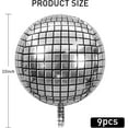 thumbnail image 2 of 9 Piezas de 22 Pulgadas 4D Globos Plateados,  Globos de Bola de Discoteca 4D, Disco Ball Decoracion, Bola Disco Decoracion, Decoración de la fiesta de año nuevo de cumpleaños de disco,Colorful, 2 of 7