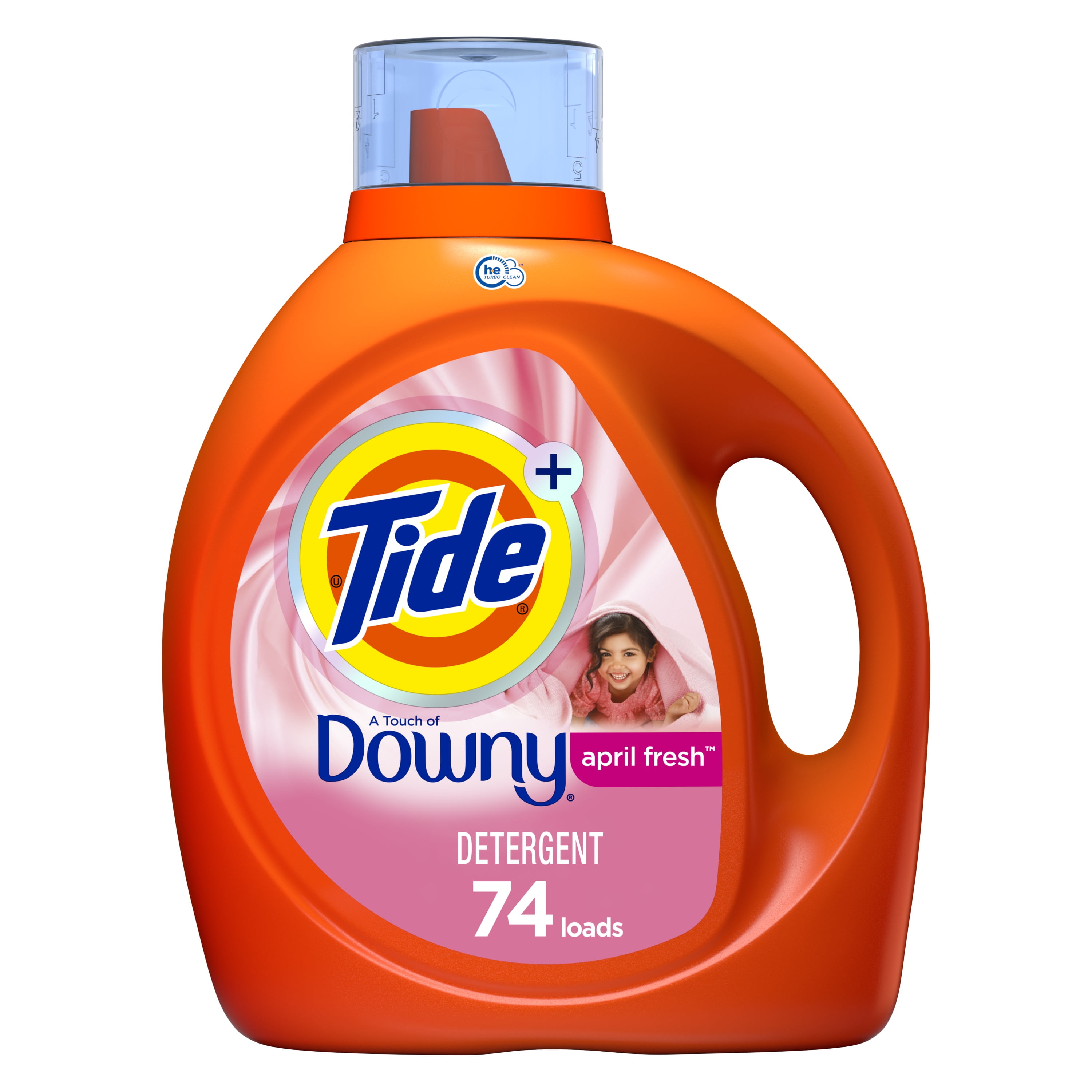 Tide Liquid Laundry Detergent with Touch of Downy, April Fresh, 74 loads, 115 fl oz