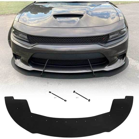 Kojem Front Bumper Lower Lip Splitter Plastic for 2015-2020 Dodge Charger SRT 392, Scatpack, Daytonas, GT & Hellcat