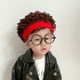 thumbnail image 4 of Pelucas para niños pequeños Trenzas de pelo africano Sombrero Hobo Científico loco Rasta Cavernícola Hecho a mano Invierno Tejido Gorro cálido Regalo Fiesta divertida Gorro Niños ROJO ER, 4 of 5