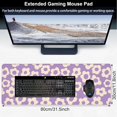 thumbnail image 2 of Purple Groovy Flowers Desk Mat,Large Vintage Floral Gaming Keyboard Mouse Pad,Non-Slip Rubber Base Desk Pad Thick Stitched Edges Waterproof Mousepad Mouse Mat 31.5"x11.8", 2 of 6