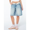 thumbnail image 4 of Celebrity Pink Women's and Women's Plus Relaxed Denim Jorts, Sizes XS-XXXL, 4 of 7