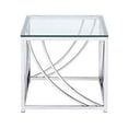 thumbnail image 3 of Square End Table with Swoop Accents Chrome, 3 of 5