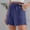 Navy, variant on Outfmvch Wide Leg Shorts flowy shorts for women linen shorts for women sweat shorts womens biker shorts with pockets Shorts Version Sports Shorts Waist Slimming Sports Shorts Black L