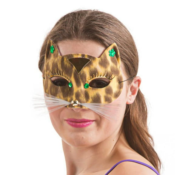 Leopard Cat Adult Costume Half Mask