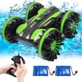 thumbnail image 1 of VOLANTEXRC Voiture de Cascade Amphibie Réversible à Télécommande Robuste, Vert, 1 of 7