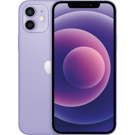 Walmart Family Mobile Apple iPhone 12 5G, 64GB, Purple- Prepaid Smartphone [Locked to Walmart Family Mobile]