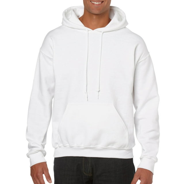 Gildan Chandail à Capuchon en Molleton Épais pour Hommes, TG, Blanc