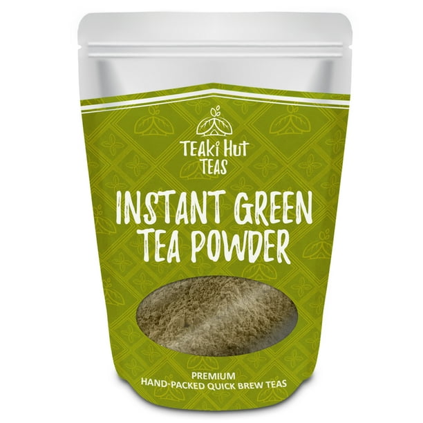 TEAki Hut Instant Green Tea Powder 4oz (200 Servings), Mixes With Hot