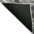 thumbnail image 3 of 10' X 14' Gray Silver And Charcoal Abstract Washable Indoor Outdoor Area Rug, 3 of 5