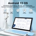 thumbnail image 3 of Android 15 Tablet 10 inch, 2 in1 Tablets with Keyboard Case Mouse Stylus, 12GB RAM 64GB ROM 1TB Expand, Quad-Core Processor Tablet PC, 5G WiFi 6, BT5.0, 6000mAh, 1280 x 800 IPS Screen, Blue, 3 of 7