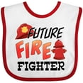 thumbnail image 3 of Inktastic Future Fire Fighter Boys or Girls Baby Bib, 3 of 4