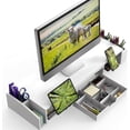thumbnail image 2 of Desk Dual Monitor Stand Riser with Drawer, White, 2 of 10