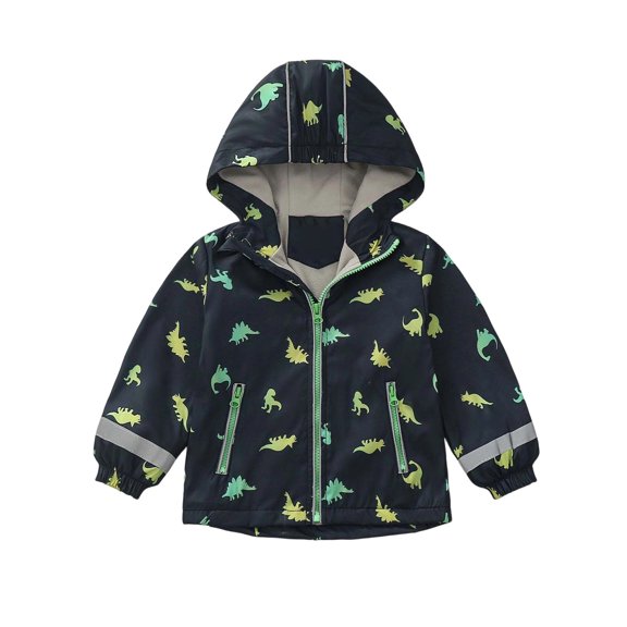 CAIVO Child Boys Girls Winter Coats Hooded Jacket Wear Kids Thicken Windproof Zipper Warm Outwear Long Sleeve Soft Outerwear