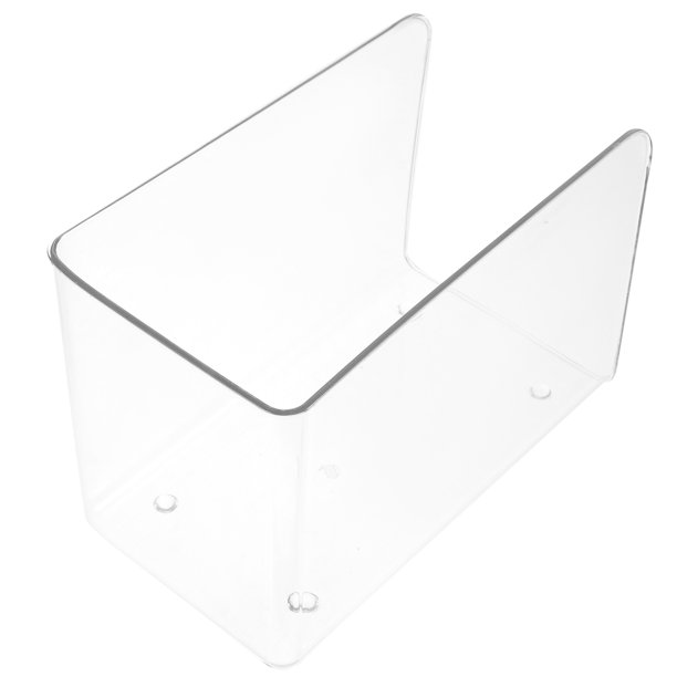 unbranded Organizador Vertical Transparente Para Libros Y Carpetas Con Soportes Acrílicos