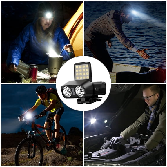 Eurhowing Rechargeable Motion Sensor Headlamp, 3000Lux Super Bright LED Head Light, USB-C Waterproof Camping Headlamp for Outdoor Hiking Fishing Running