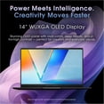 thumbnail image 6 of Asus Vivobook S14 Copilot+ Laptop, Intel Ultra 7-258V, 32 GB LPDDR5X RAM, 2 TB PCIe SSD, 14" WUXGA (1920x1200) OLED Display, Intel Arc Graphics, RGB Backlit Keyboard, W11 Home, Black + Traix MousePad, 6 of 9
