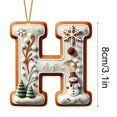 thumbnail image 2 of Clearance Personalized Christmas Ornaments, Letter H Clear Christmas Tree Ornaments, Christmas Tree Hanging Decorations for Xmax Tree, 2 of 7