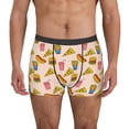 thumbnail image 2 of Goofa Hamburger Pizza Coke Printed Men's Boxer Briefs Underwear, Moisture-Wicking Underwear, Trunk,Soft and Breathable Cotton Underwear-Small, 2 of 9